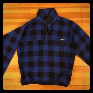 Patagonia Men’s Medium Blue buffalo check fleece